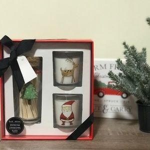 Rae Dunn Christmas Candle Set